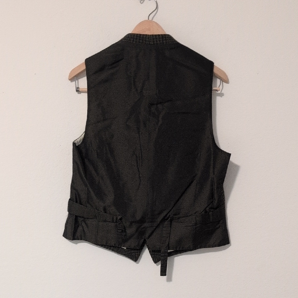 Ralph Lauren Purple Label Charcoal and Ivory Vest - Picture 3 of 11